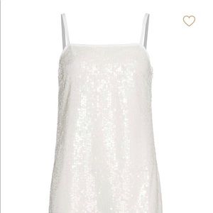 Mini White Sequin Dress